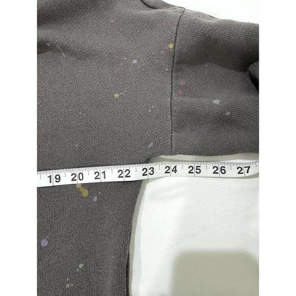 Free People Movement Make It Count Gray Splatter Printed Sweatshirt- Size Medium - Picture 9 of 9